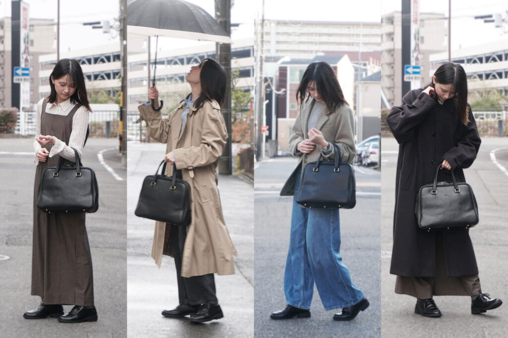 マスカルトートのブラック・コーディネート